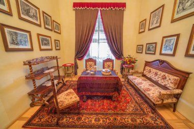 Anton, Slovakya - 27 Şubat 2014 Aziz: 19 biedermayer salon. cent. Sarayda saint anton.