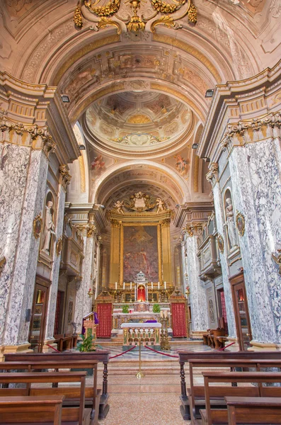 BOLOGNA, ITALY - MARCH 17, 2014: Interior of baroque church Saint Mary Magdalene or Santa Maria Maddalena by architect Giovanni Piccinini from 16. cent. — Stock Photo, Image