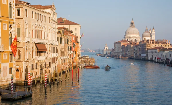 Venice - Canal grande in evening light from Ponte Accademia — Stock Photo, Image
