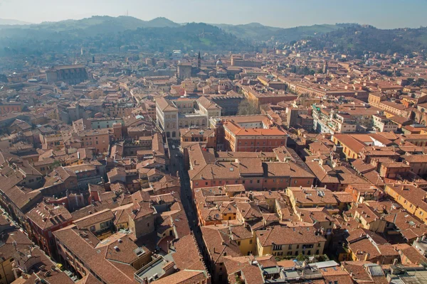 Bologna - Outlook from Torre Asinelli to south in morning — Stock Photo, Image