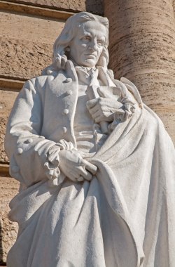 Roma, Mart - 21, 2012: Napoliten filozof giambattista vico dan palazzo di giustizia emilio gallori tarafından'ın heykeli.