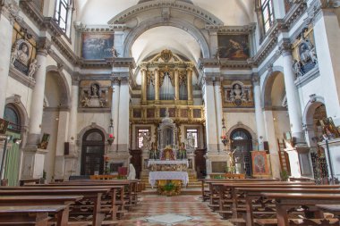 Venice, İtalya - 12 Mart 2014: kilise chiesa di santa maria del giglio.
