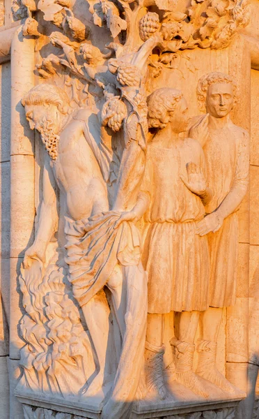 Venise - sculpture de la façade du palais des Doges à la lumière du matin — Photo