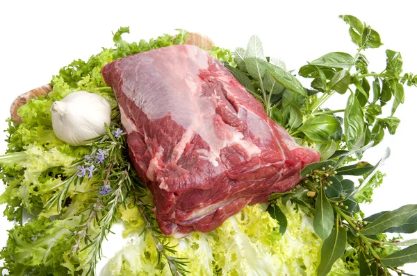 Sorra vékony szelet marha hús Stock Kép