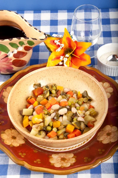 鹰嘴豆和蔬菜汤 — 图库照片