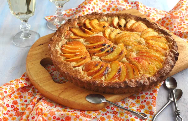 Torta de pêssego — Fotografia de Stock