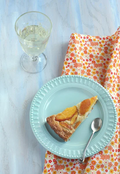 Персиковый пирог — стоковое фото