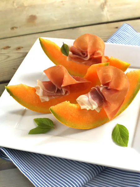 Prosciutto med melon — Stockfoto