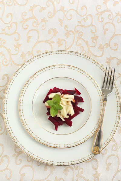 Salad with beet and apple — Stock Photo, Image