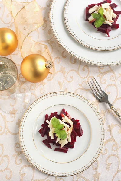 Salad with beet and apple — Stock Photo, Image