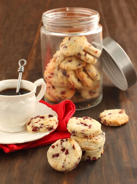 Pecan Cookies with Cherries — Stock Photo, Image