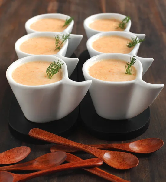 Carrot-potato cream soup — Stock Photo, Image