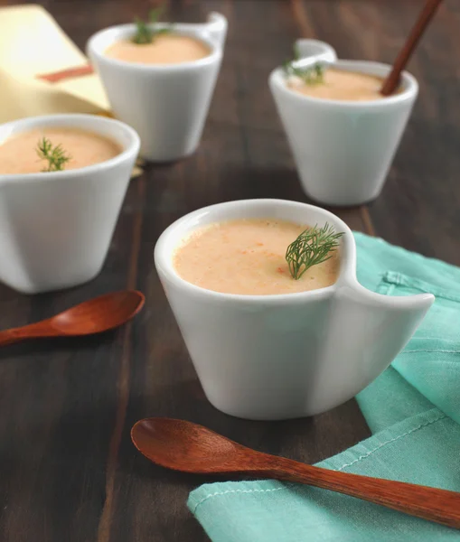 Carrot potato cream soup — Stock Photo, Image