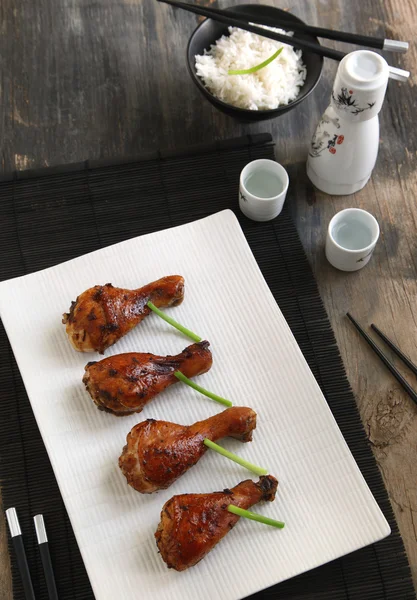 Asian-marinated baked chicken — Stock Photo, Image