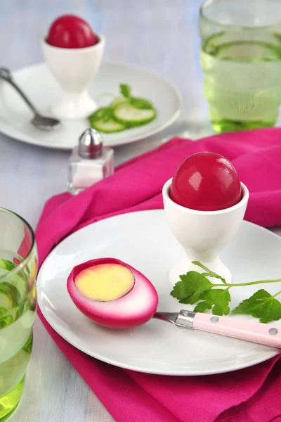 Beet-pickled eggs — Stock Photo, Image