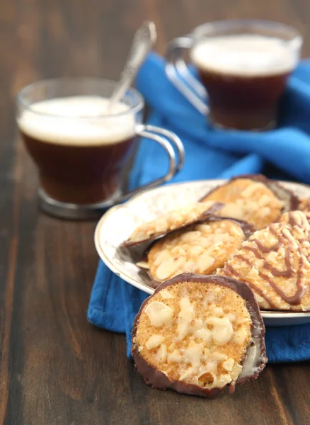 Mandel kakor med choklad — Stockfoto