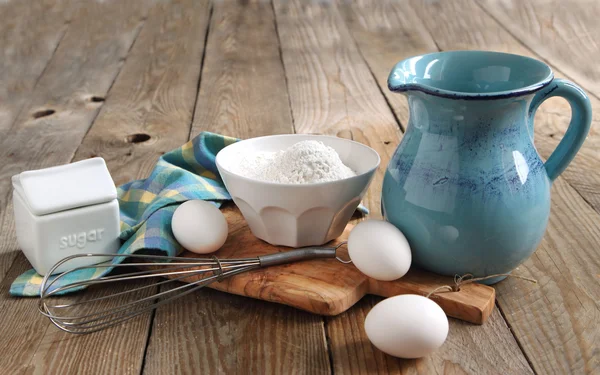 Preparing for baking a crepes or pancakes — Stock Photo, Image