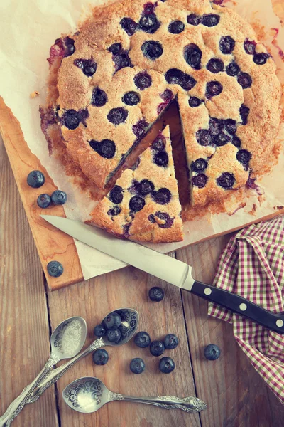 Bolo de mirtilo — Fotografia de Stock