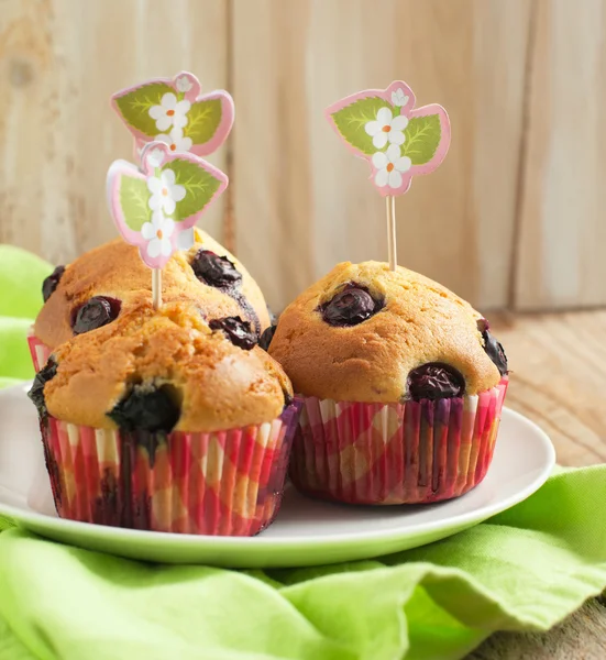 Hausgemachte Blaubeer-Muffins — Stockfoto