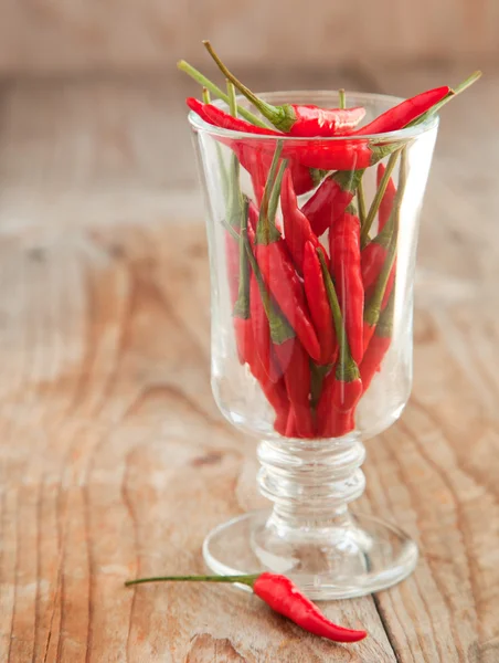Chiles rojos tailandeses picantes —  Fotos de Stock