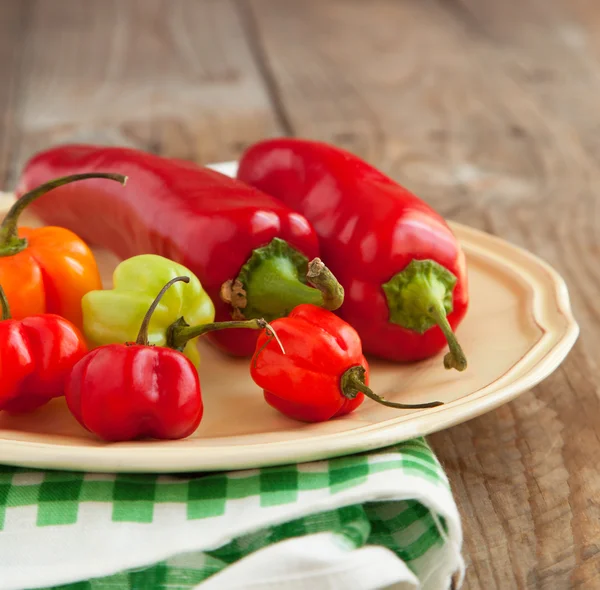 Colored sweet peppers — Stock Photo, Image