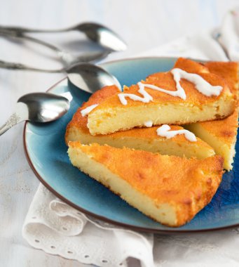dilim pişmiş ricotta Pasta krema ile