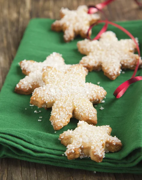 Biscoitos de Natal com fita — Fotografia de Stock