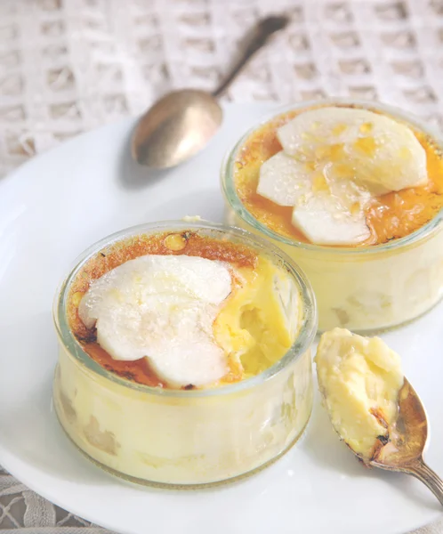 Apple creme brulee — Stock Photo, Image