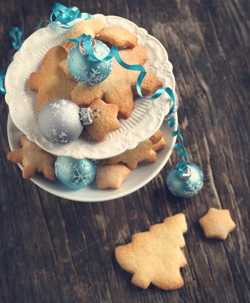 Bolachas de Natal, tonificadas. Foco seletivo — Fotografia de Stock