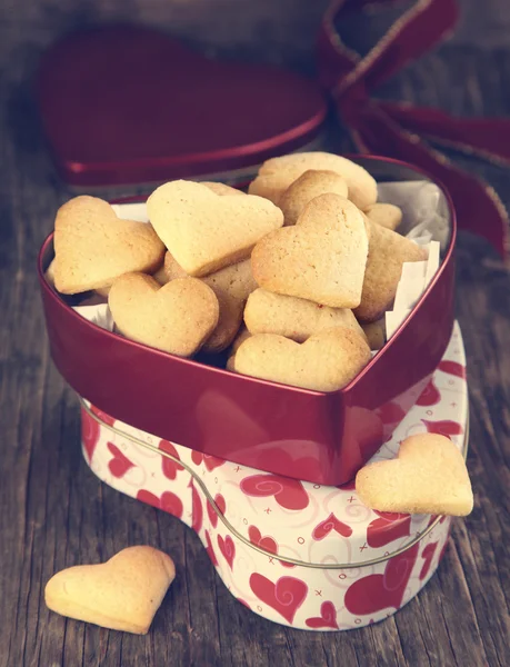 Biscuits en forme de coeur — Photo