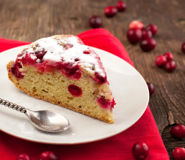 Piece of Cranberry Cake — Stock Photo, Image