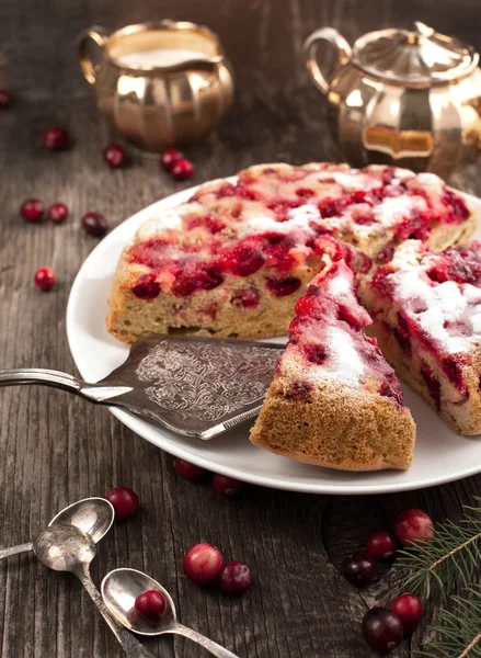 Preiselbeerkuchen — Stockfoto