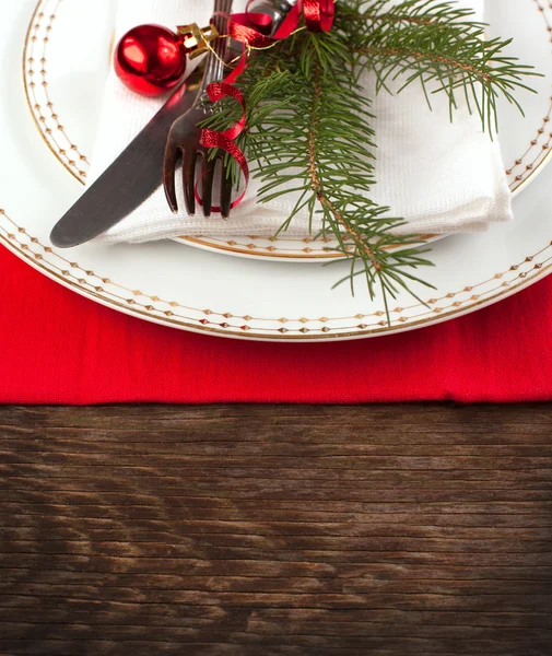 Cenário de mesa de Natal — Fotografia de Stock