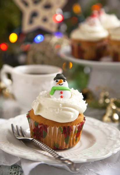 Christmas cupcake — Stockfoto