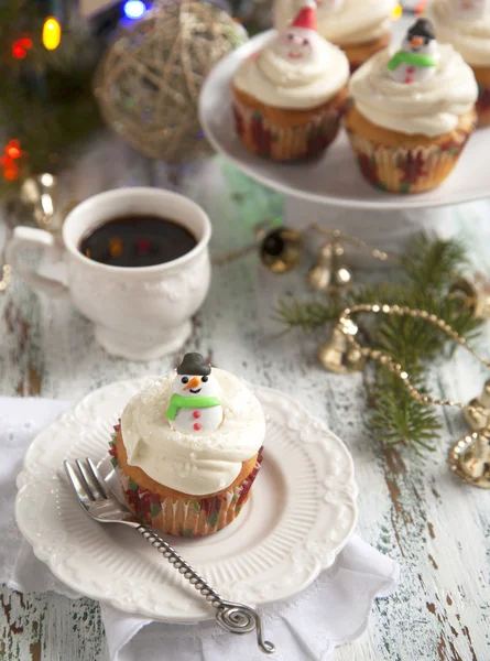 Christmas cupcake — Stockfoto