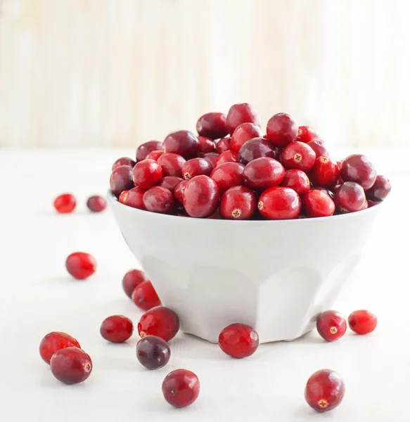 Cranberries maduras em tigela — Fotografia de Stock