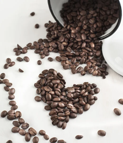 Koffie bonen in een pot. getinte afbeelding — Stockfoto