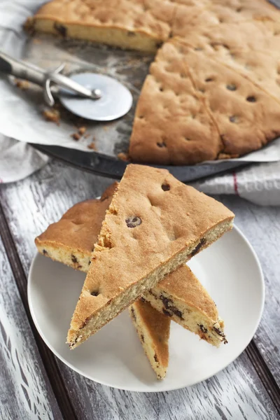 Cuñas de chispas de chocolate . —  Fotos de Stock