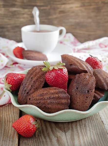 Chocolade madeleine — Stockfoto