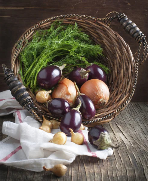 Fresh Vegetables in the basket — Stock Photo, Image