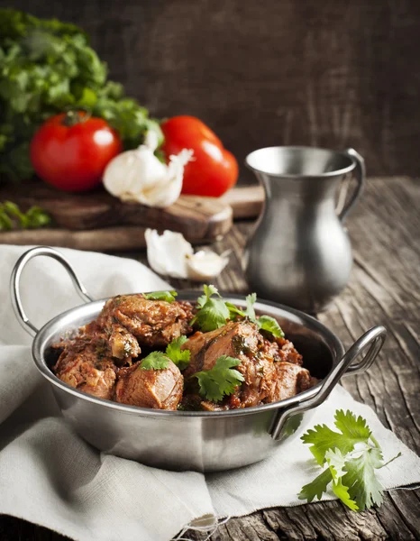 Chahohbili. Georgian chicken ragout. Tradition Georgian cuisine — Stock Photo, Image