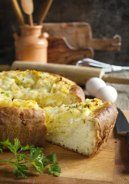 Cabbage and eggs pie — Stock Photo, Image