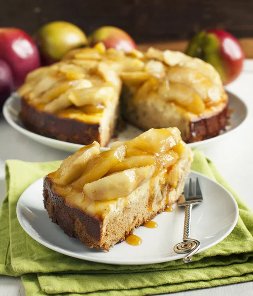キャラメル チーズ ケーキ アップルパイ — ストック写真