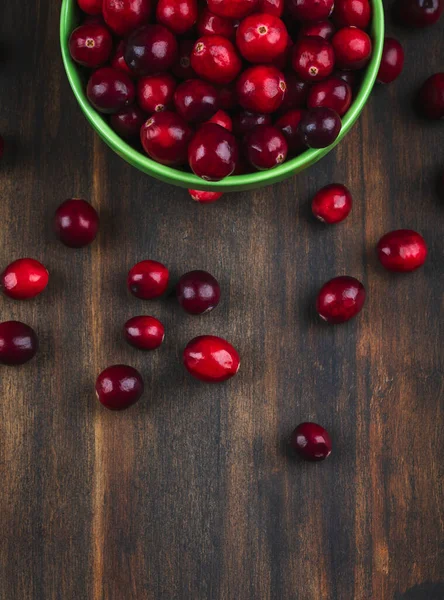 Fresh Cranberry Bowl Top View — Stock Photo, Image