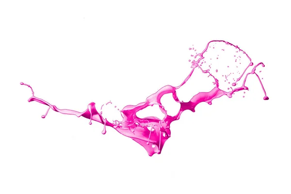 Spruzzi Vernice Magenta Isolato Sfondo Bianco — Foto Stock