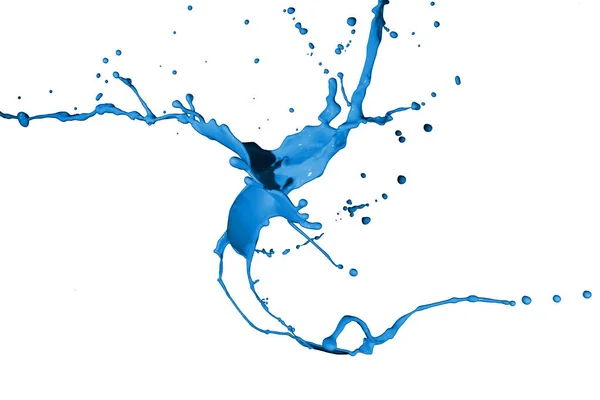 Blue Paint Splash Isolated White Background — Stock Photo, Image