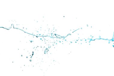Light blue paint splash isolated on white background