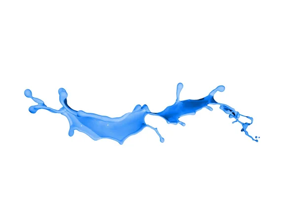Light Blue Paint Splash Isolated White Background — Zdjęcie stockowe