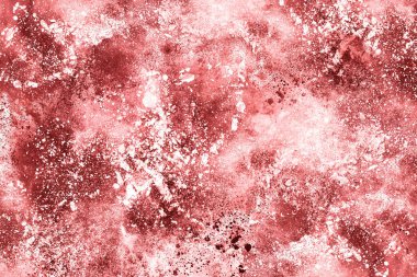 Beyaz arkaplanda kırmızı toz patlaması.