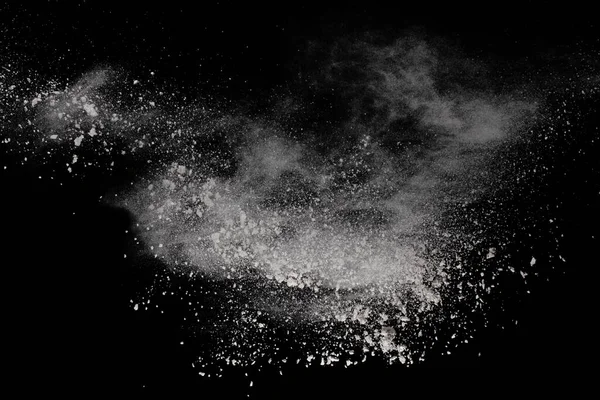 Explosión Polvo Blanco Sobre Fondo Negro Nube Colores Polvo Colorido —  Fotos de Stock